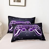 Vista 30 de Feelyou Juego de edredón gamer para niños y adolescentes, edredón tamaño individual con controlador de videojuegos, ropa de cama de 2 piezas