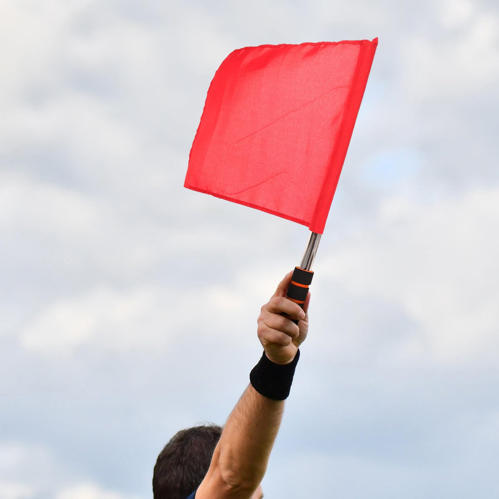 Anneome Set 10 Bandiere Arbitrali Portatili da Gara Bandiere Segnaletiche Colorate per Arbitri di Calcio per Segnalazione Sportiva e Stradale