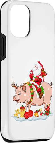Miniatura 6 de iPhone 12 mini Santa Riding Reindeer Pig Christmas Pig Farmer Lover Case