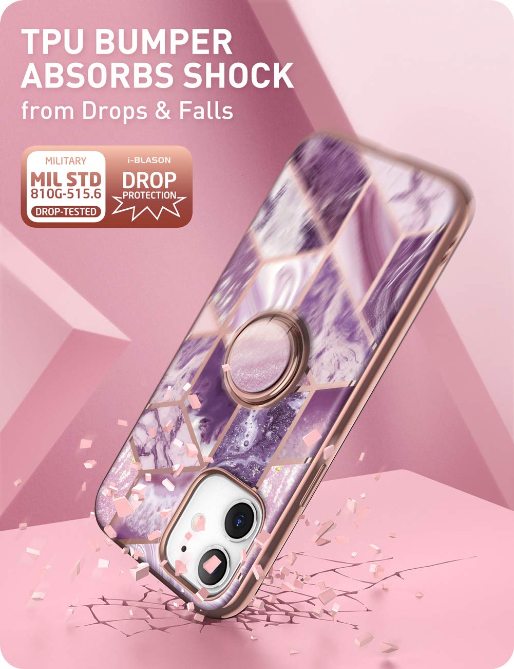 Amazon.co.jp: i-Blason iPhone12 mini 2020 ケース 5.4インチ リング 