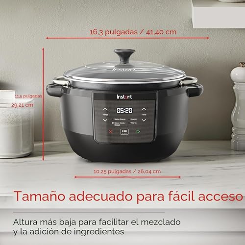 Miniatura 4 de Instant Pot Olla de cocción lenta y multicocina superior de 7.5 cuartos de galón, funciones 4 en 1, sellasaltea, cocción lentaasada, vapor y