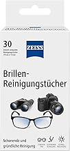 ZEISS Alcohol Glasses Cleaning Wipes 30 Count for Gentle and Deep Cleaning of Your Glasses Each Cloth Individually Packaged Great for Travel or Travel