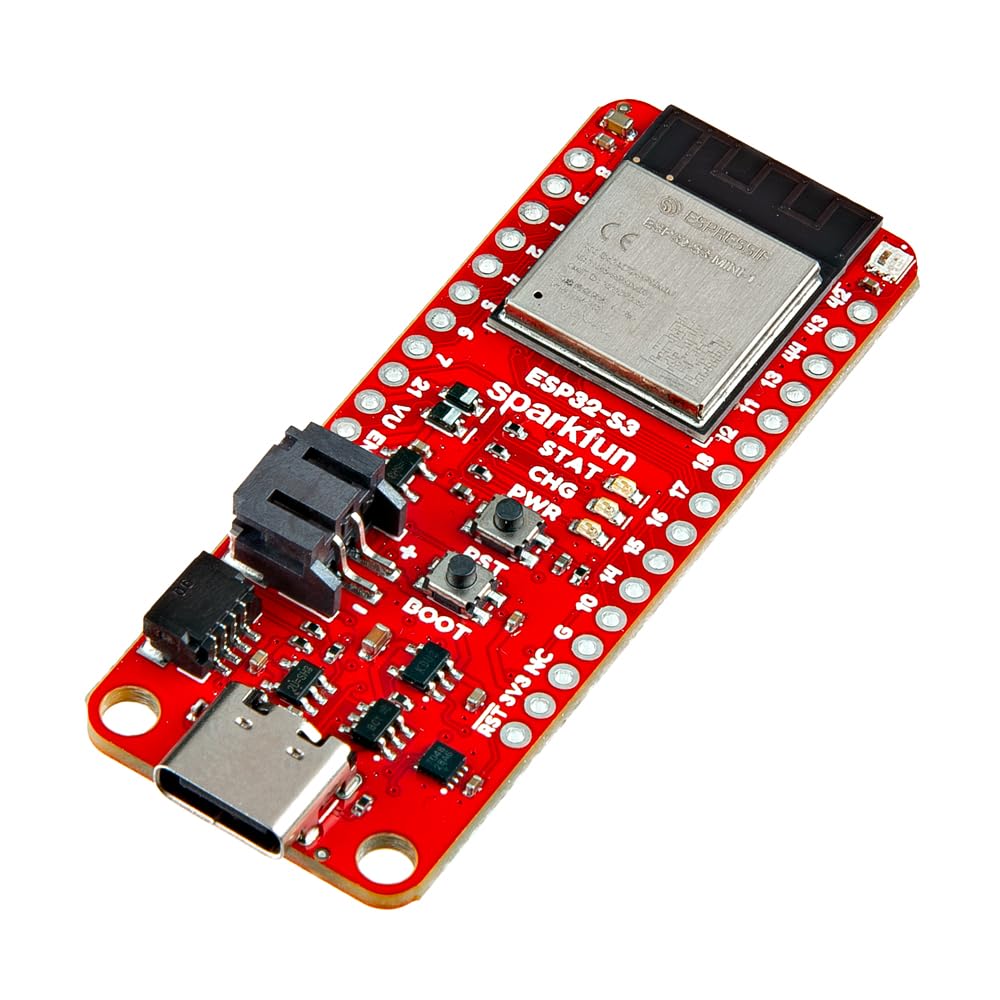 SparkFunThing Plus - ESP32-S3 - IoT Development Board - Qwiic Connector - LiPo Battery Charger - microSD Card Slot - Dimensions: 2.55 in x 0.9 in