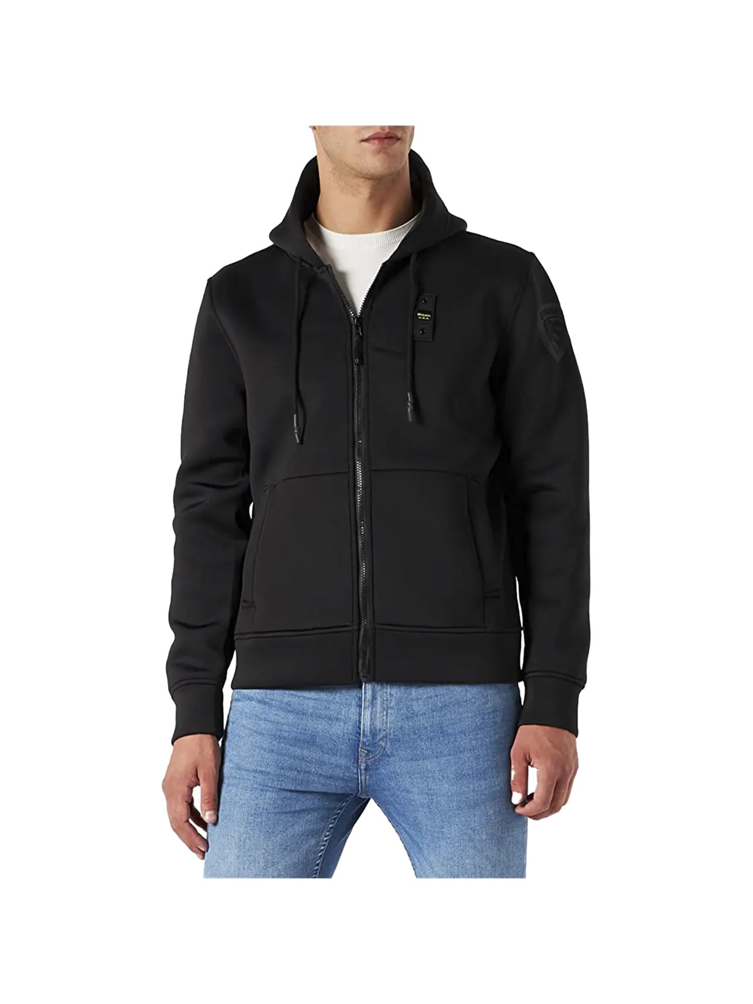 BlauerZip Hoodie 23WBLUF02112 Size M Col. Black, Black, M