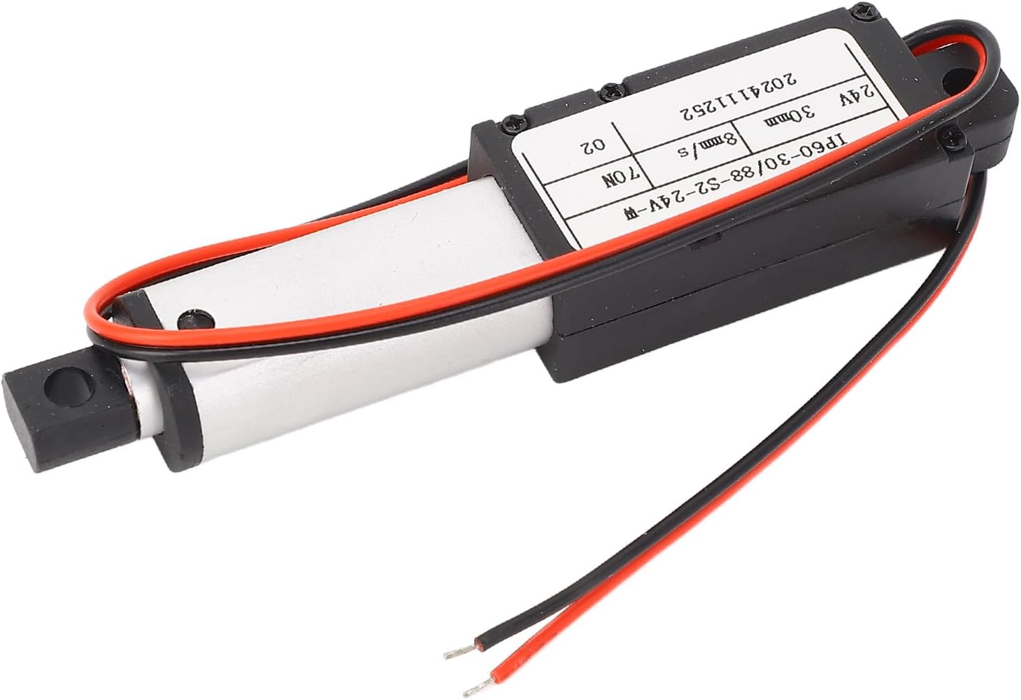 Mini Linear Actuator, 24VDC Motion Actuator, 30mm Stroke 70N Thrust with End Limit Switch, Ideal for Robot, Sofa Lifting Platform & Window Opener
