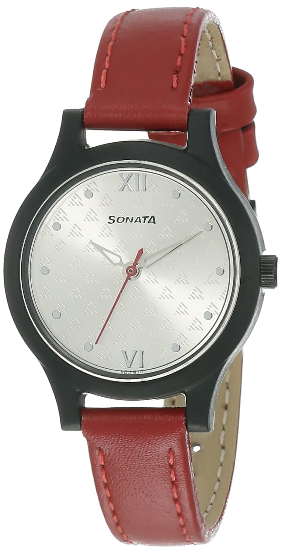 Sonata Essentials Silver Dial Women Watch With Leather Strap-NS87030PL01W (B082DG26CY) Amazon Price History, Amazon Price Tracker