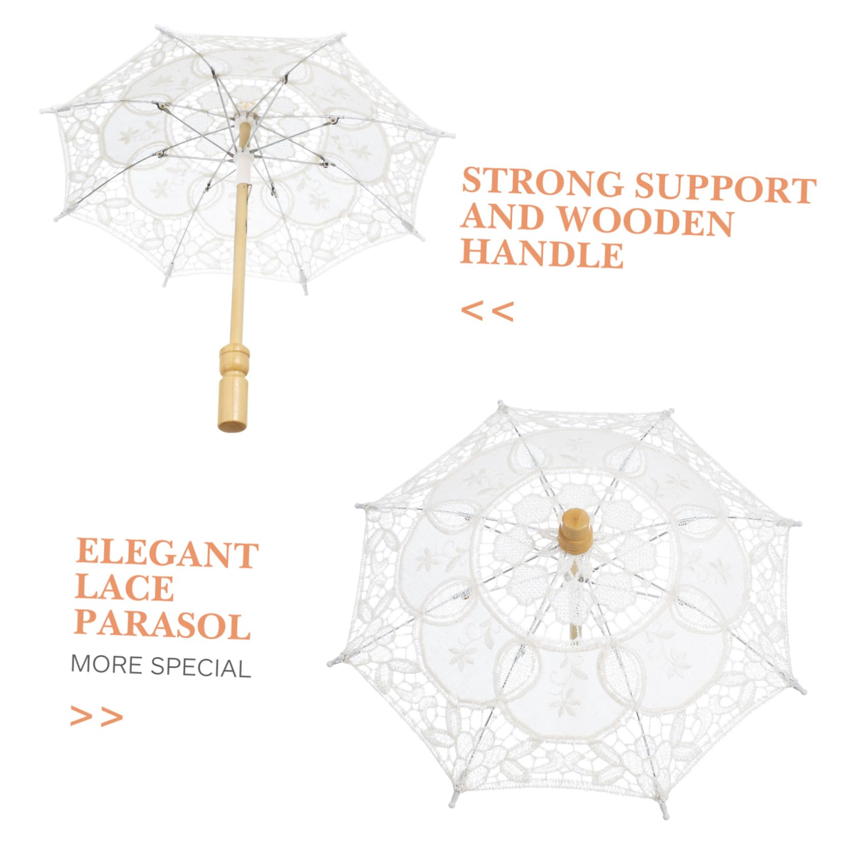 GALPADA 10 Sztuk Parasol bawełniany koronkowy welon parasol w stylu chińskim zabawka zabawki księżniczki ślubny koronkowy lato odzież mały ozdobny dziecko