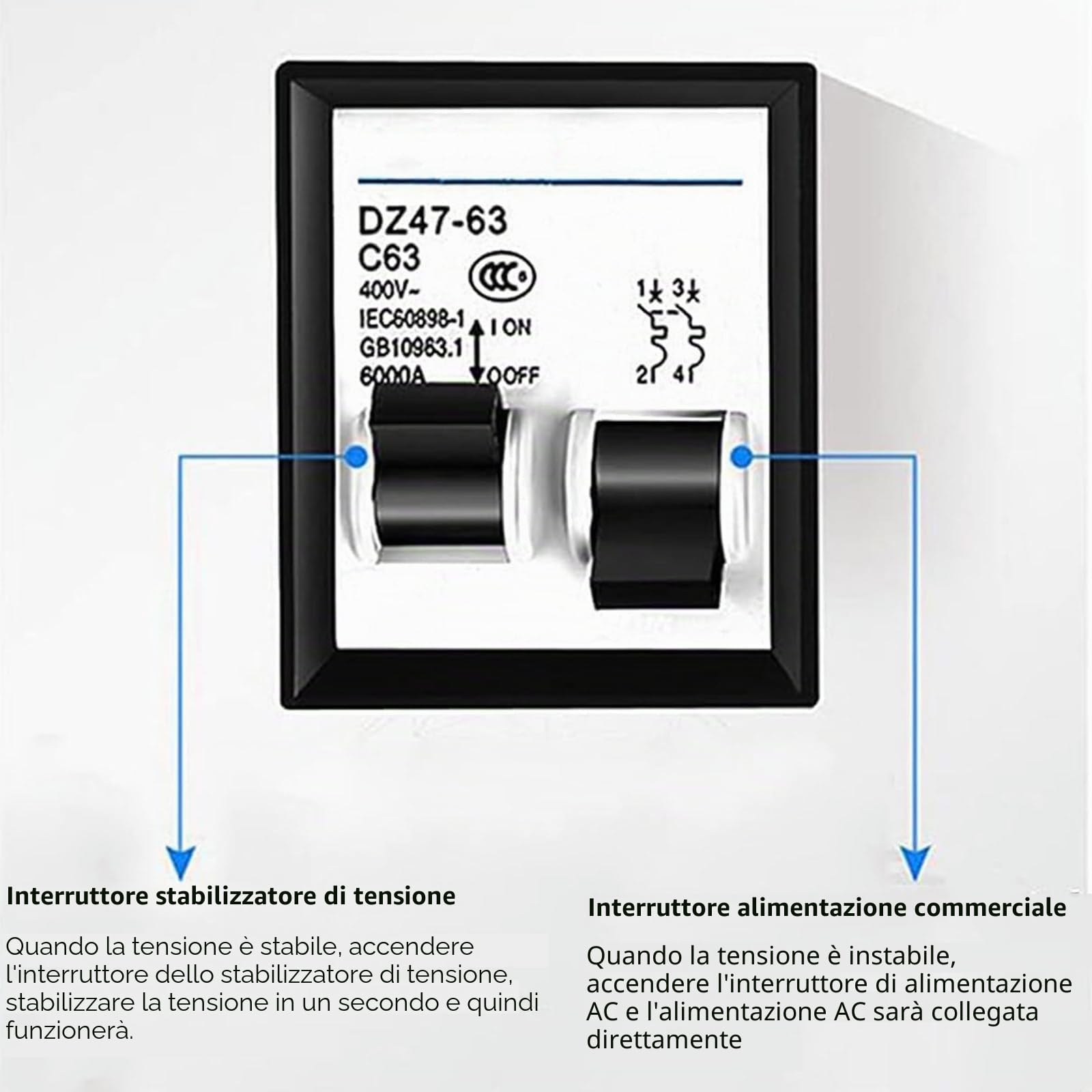 Stabilizzatore di Tensione Automatico, Stabilizzatore di Tensione Monofase Domestico Ad Alta Precisione da 220V 15000W, Stabilizzatore Ca Monofase per Uso Domestico Stabilizzatore
