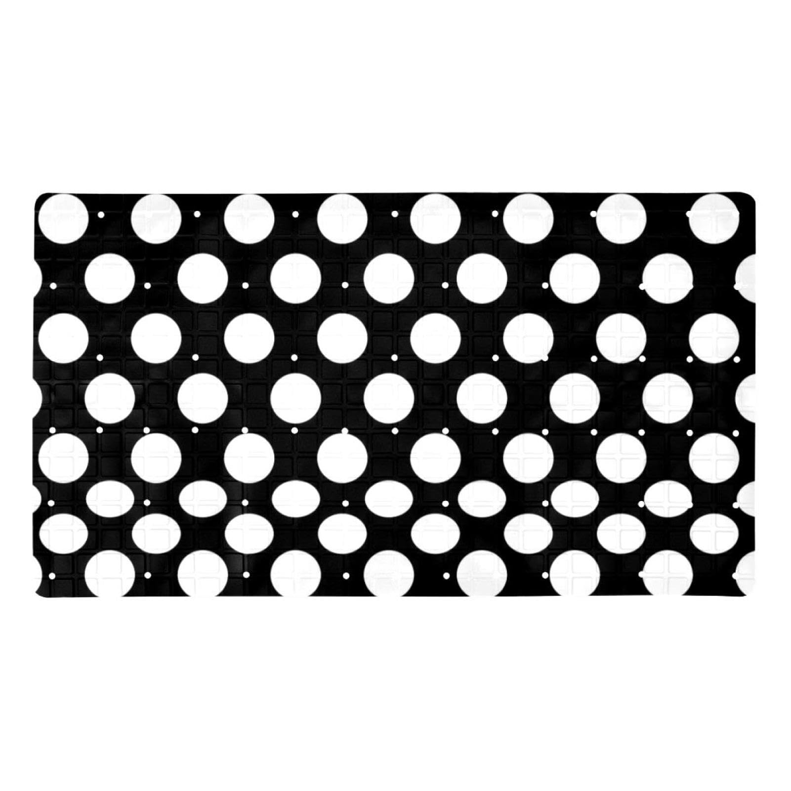 Tapis de bain antidérapant à séchage rapide et trous de drainage en PVC