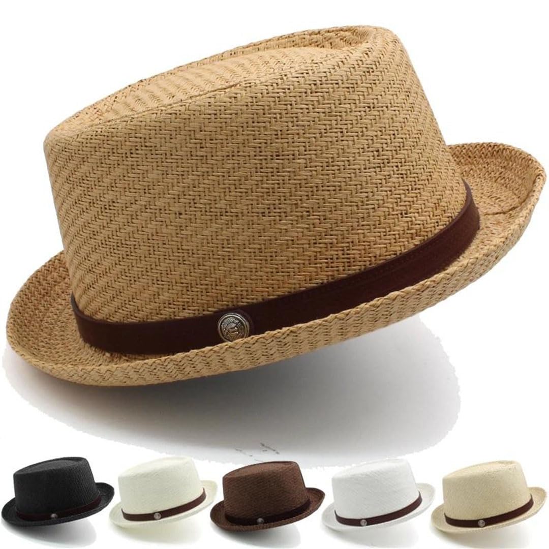 Cappelli di paglia unisex Cappello da sole Cappello da barca Marinaio Sombrero Beach Outdoor Viaggi