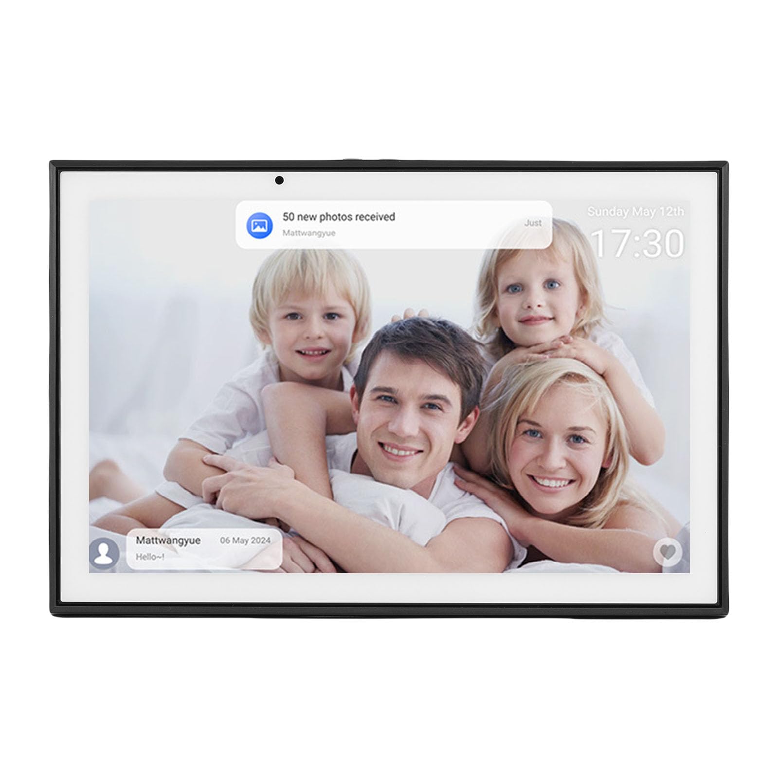 Inteligentny Kalendarz Cyfrowy o Przekątnej 10,1 Cala Planer Rodziny Ekran Dotykowy Elektroniczny Kalendarz Cyfrowa Ramka na Zdjęcia z Wyświetlaczem IPS LCD HD Synchroniza (Wtyczka UE