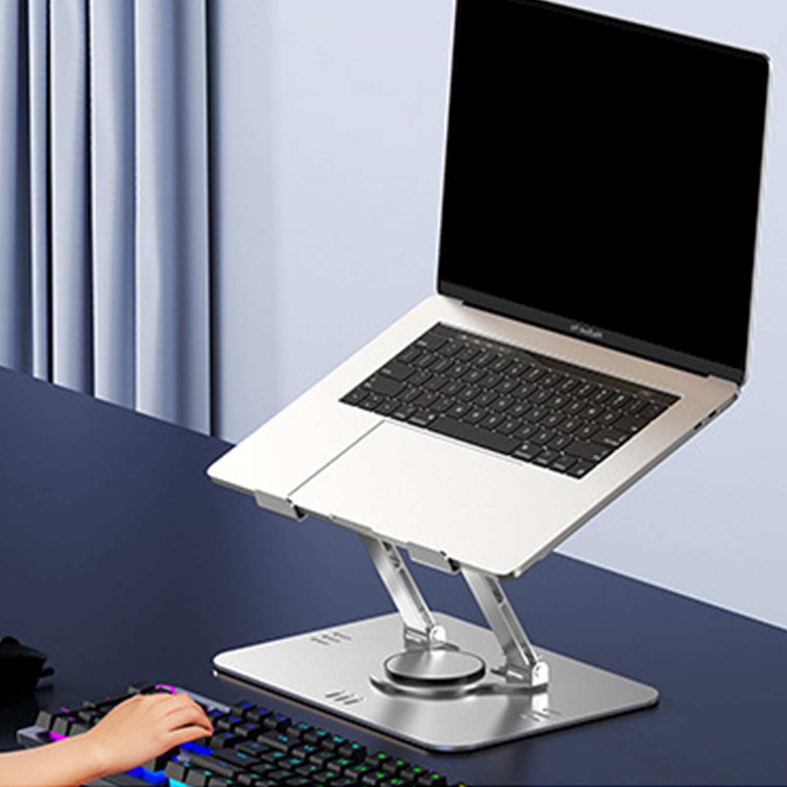 Supporto per Tablet Desk Mount Lega di Alluminio 360 Gradi Fluttuazioni Altezza Regolabile Con Miglioramento Supporto Peso Supporto Regolabile Computer
