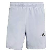 adidas Homme Workout Essentials Base 3 Stripes Woven Short, Halo Silver/Black