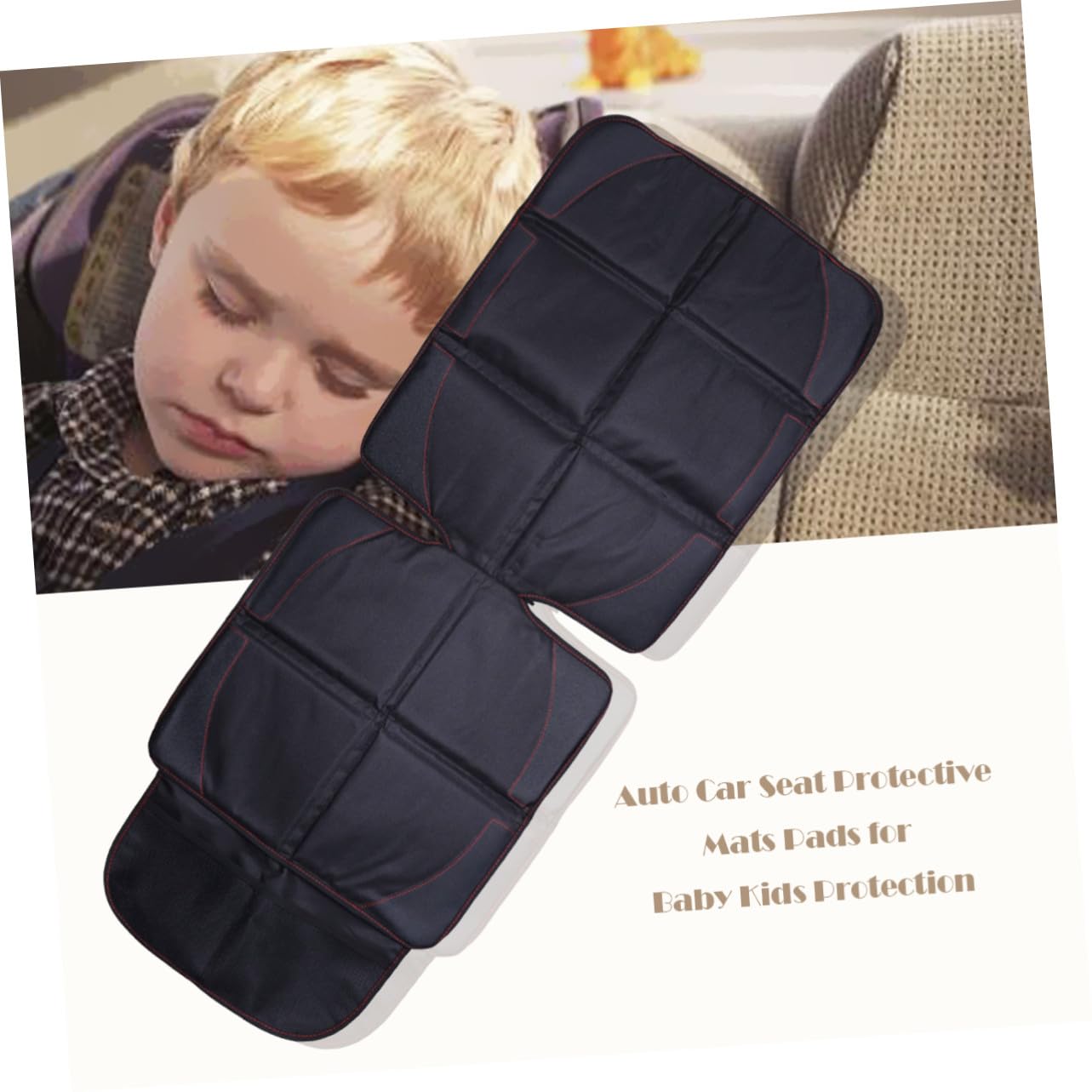 Protezione Sedile Auto per Bambini, Cuscino Seduta Nero