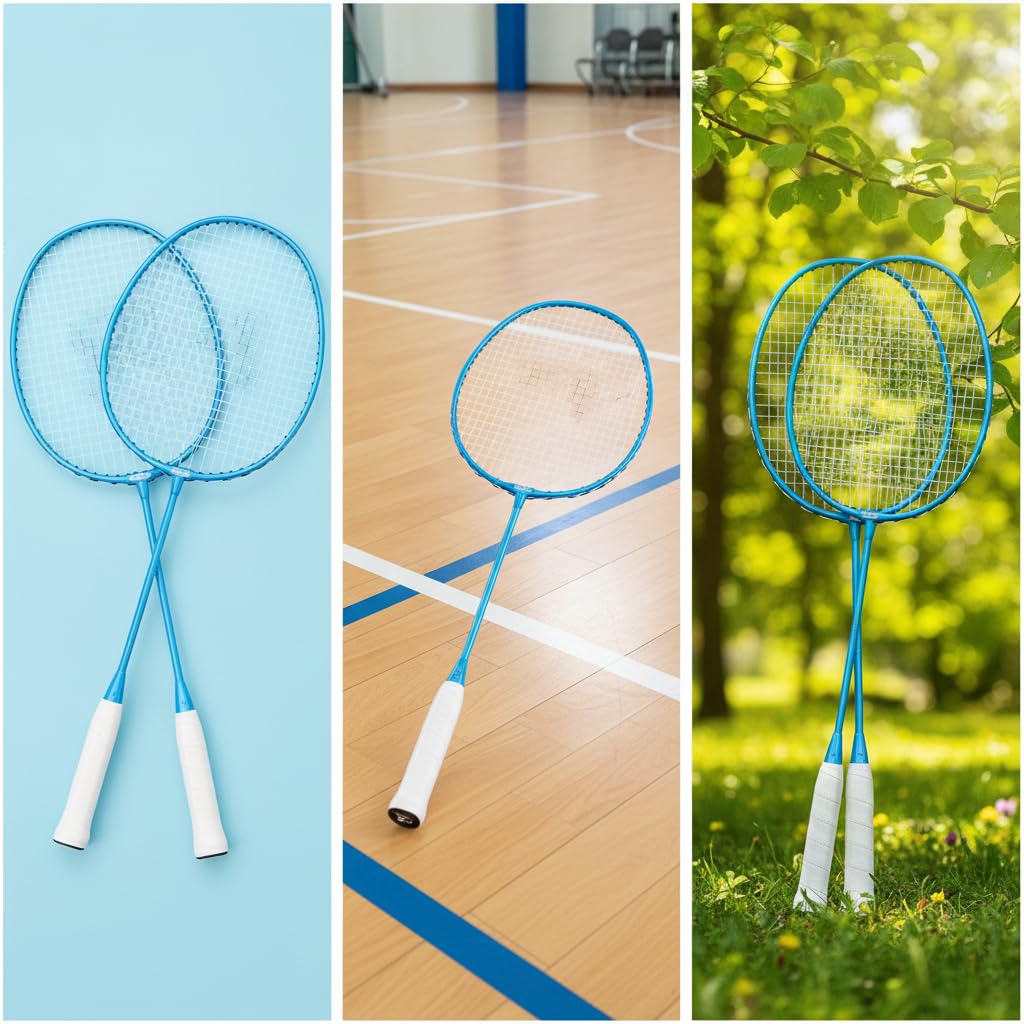 Raquette en Alliage Métallique avec Revêtement Antidérapant pour Jeux Loisir et Séances Renforcement Musculaire Adaptée aux Utilisateurs Débutants