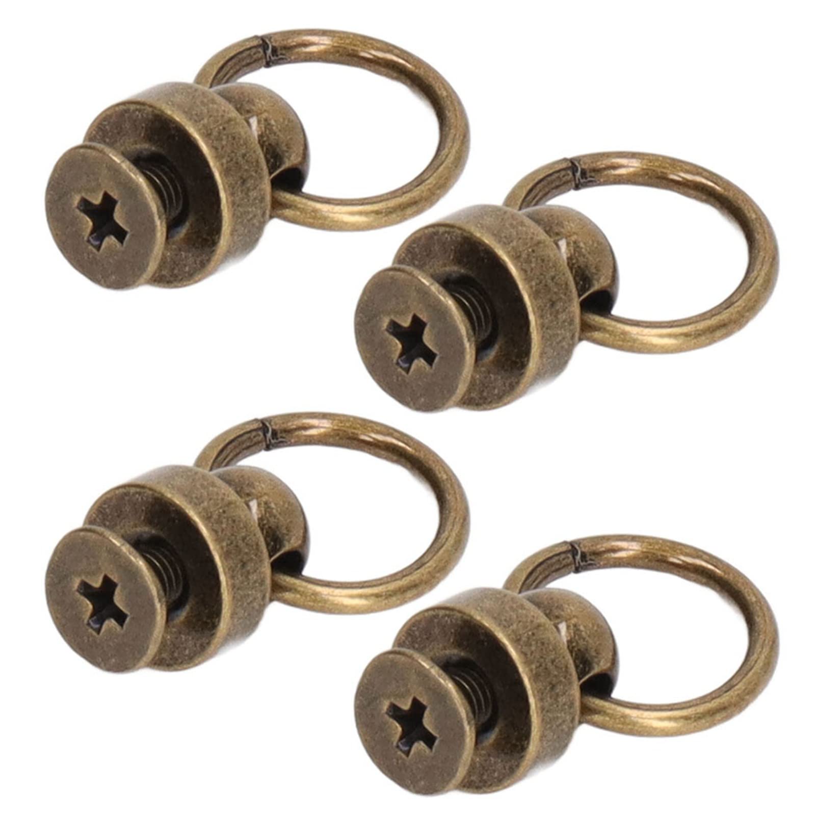 Akozon 200 Sets Riverios de Latón de 9 Mm Perseguidores de Pelota de Bolso Duraderos con Grandes Tachuelas de Botón de Anillo de Extracción para Ropa de Bricolaje, Bolsas, Zapatos y Estuches (Latón