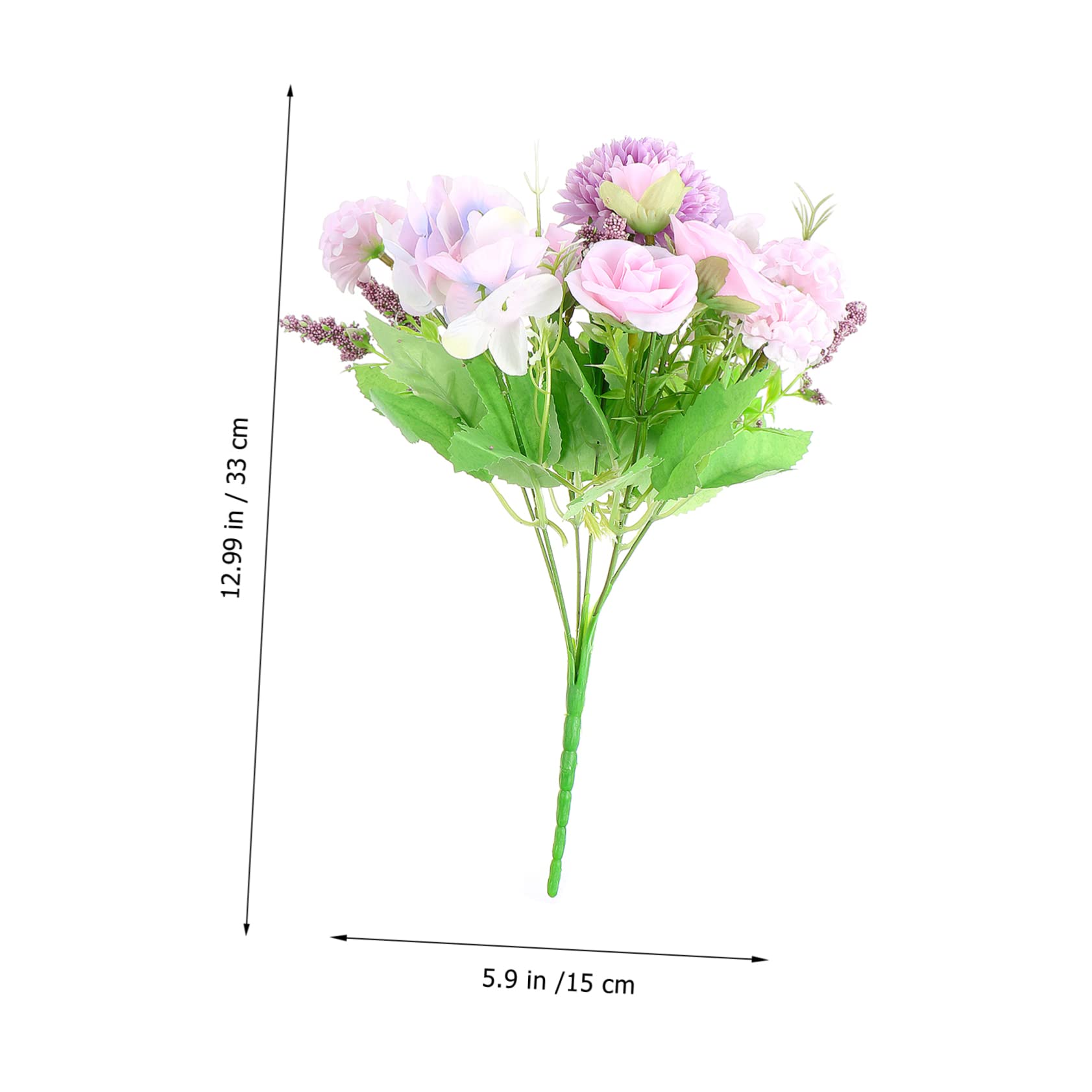 Ciieeo 2 Uds Ramo De Simulación De Boda Mechones De Flores Artificiales Decoración Nórdica Decoraciones para El Hogar Decoración De Boda Ramo De Novia Jarrón Rosa Tela De Seda