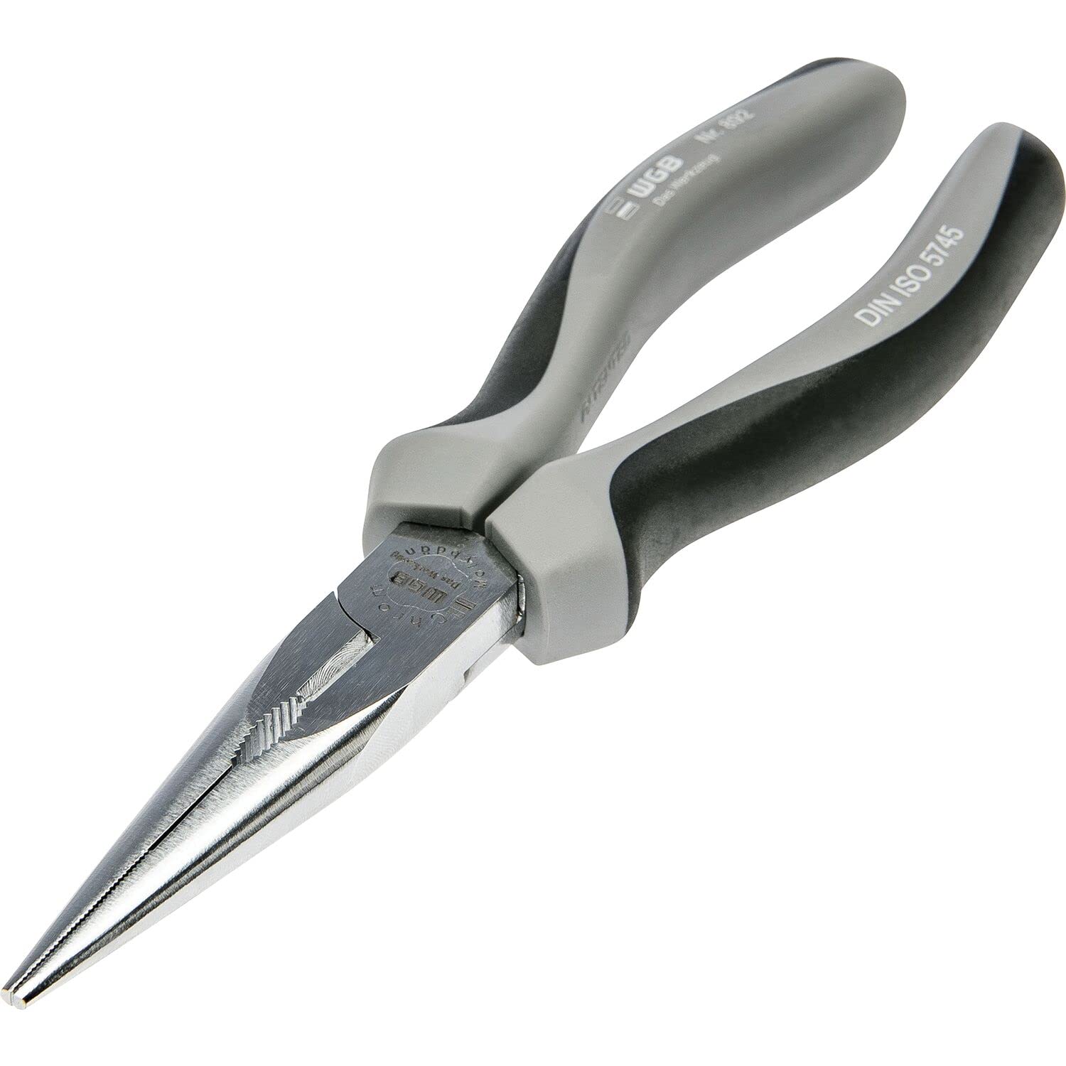 WGB Pinza per becco lungo dritta, manico 2K, lunghezza 200 mm