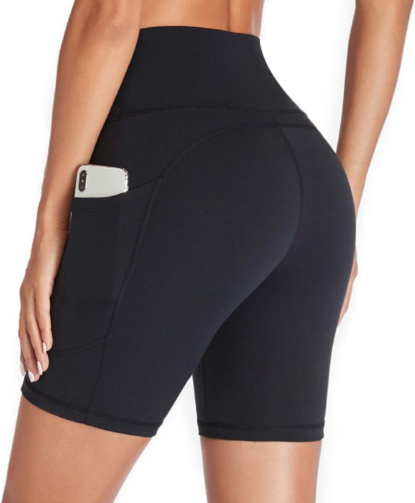 GimdumasaWomen's Sports Shorts High Waist Leggings Short with Pocket Trousers Leggings for Yoga Sports Fitness Running Gym GI371