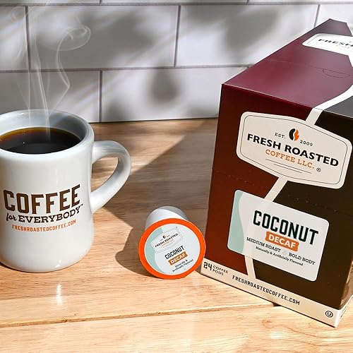 Miniatura 114 de Fresh Roasted Coffee, Peaberry de Tanzania, tostado ligero, Kosher, compatible con K-Cup, 24 cápsulas