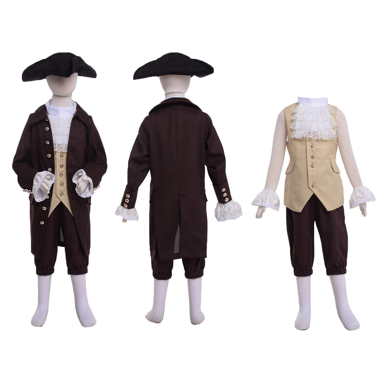 BPURB Kostium Kolonialny Historyczny Dziecko XVIII Wiek Kolonialna Ameryka Kostium Dla Dzieci Kostiumy Kolonialne Dla Dzieci Karnawał Halloween Cosplay