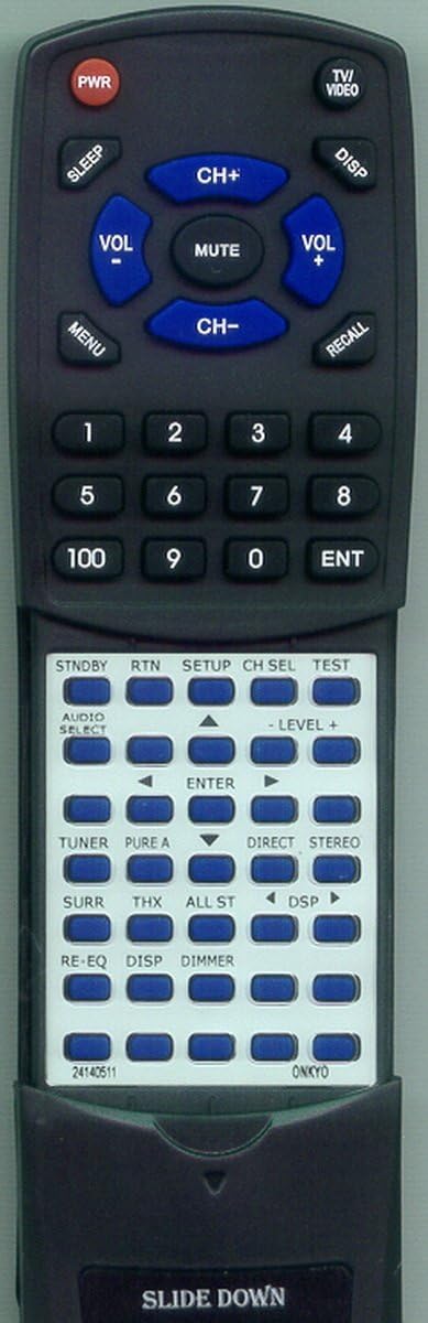 Replacement Remote Control for ONKYO 24140511, TXNR801, TXNR900, RC511M