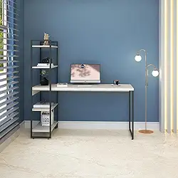 Escrivaninha com Estante Alta 4 Prateleiras 1,50m Dynamica