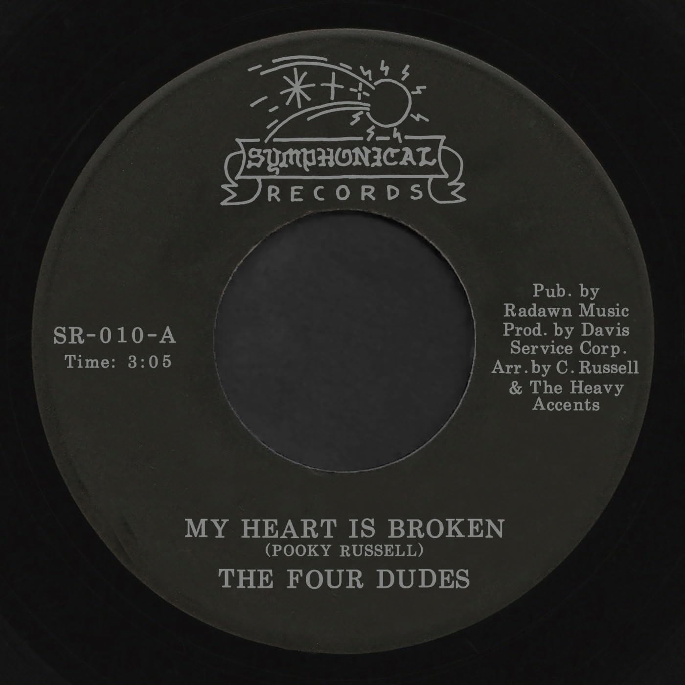 Four Dudes My Heart Is Broken / Hurt Took the High Road 7 Inch Vinyl SR10 NEW