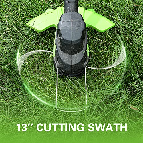 Greenworks 80V 13-inch String Trimmer, 2Ah Battery and Charger Included - Thumbnail 2
