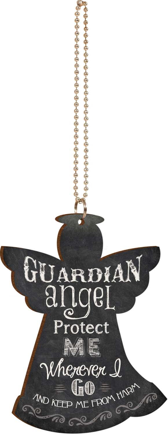 Inspirational Dangling Charm - Guardian Angel Protect Me Wherever I Go...