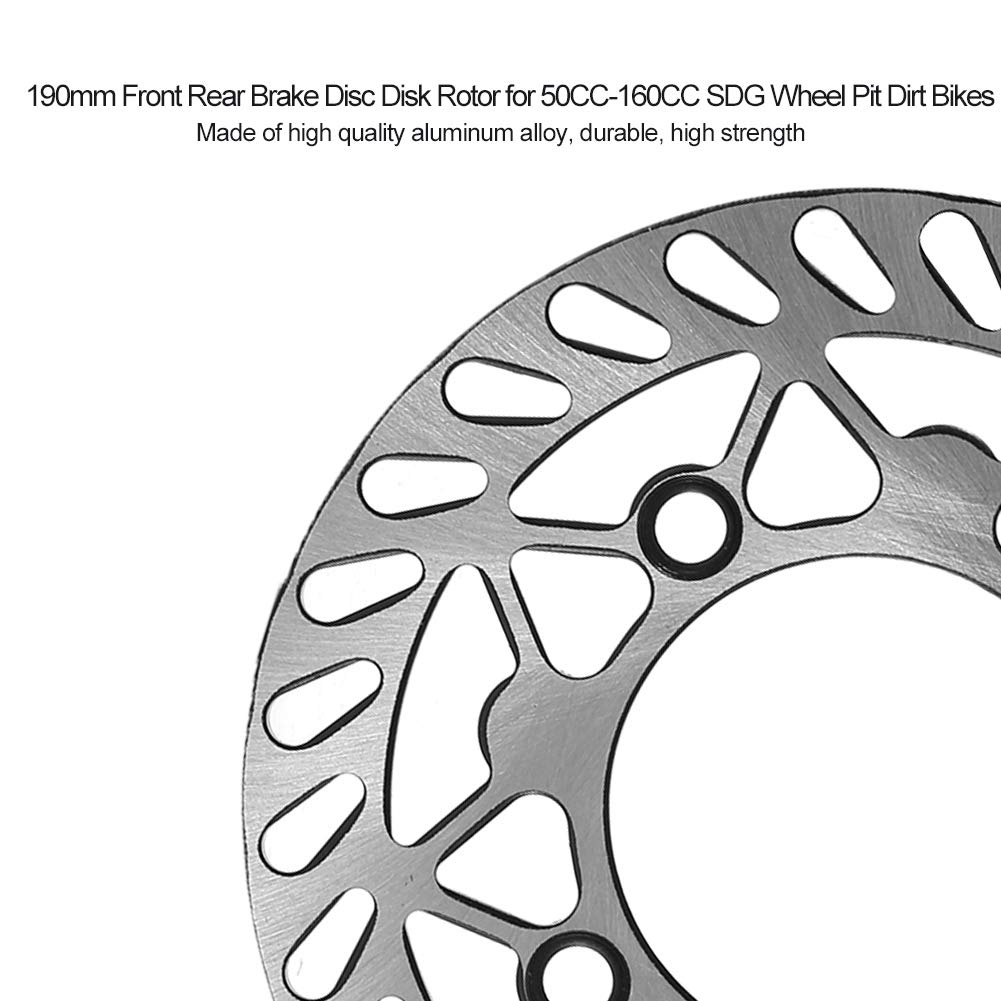 Disco Freno Pit Bike Disco Freno Pit Bike Disco Freno Pit Bike Rotore Disco Freno, Disco Freno Disco Freno Posteriore 190mm Anteriore Per Bici Da 50cc-160cc Sdg Pit Pit Adatto Per Adatto Per Dirt Ada