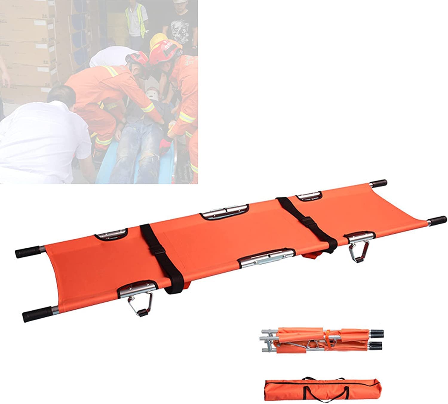 YNIYUJKL Rescue Stretcher, Foldable Medical Emergency Stretcher, Portable Aluminum Alloy Stretcher, First Aid Rescue Stretcher, For Hospital, Home, Sports Venues, Ambulance Patien
