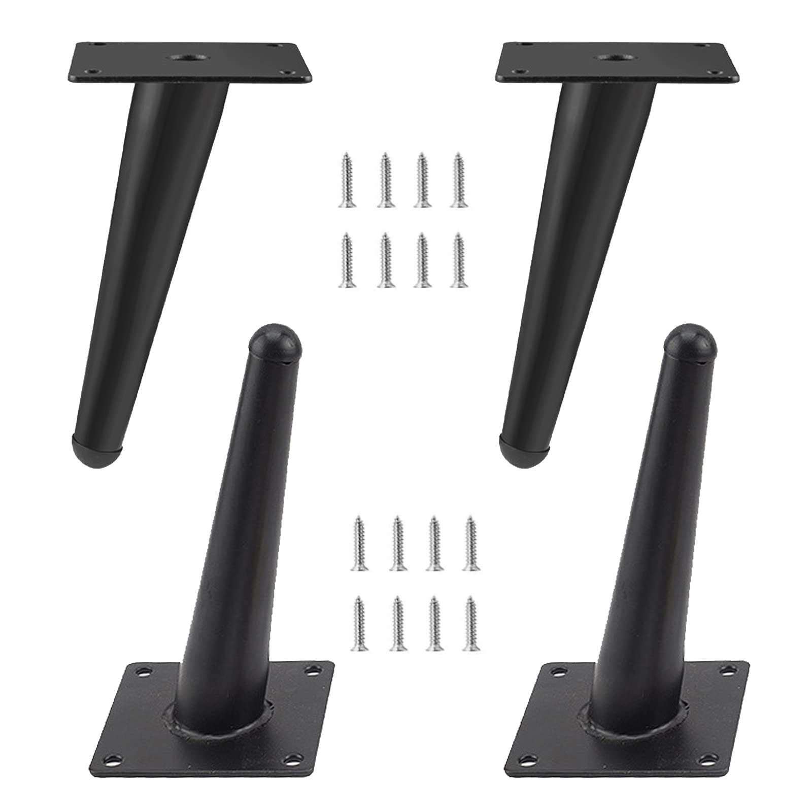 4 sztuki mebli, telewizorów, akcesoriów do nóg, stolika kawowego, łazienki(Black,17cm/6.7in)