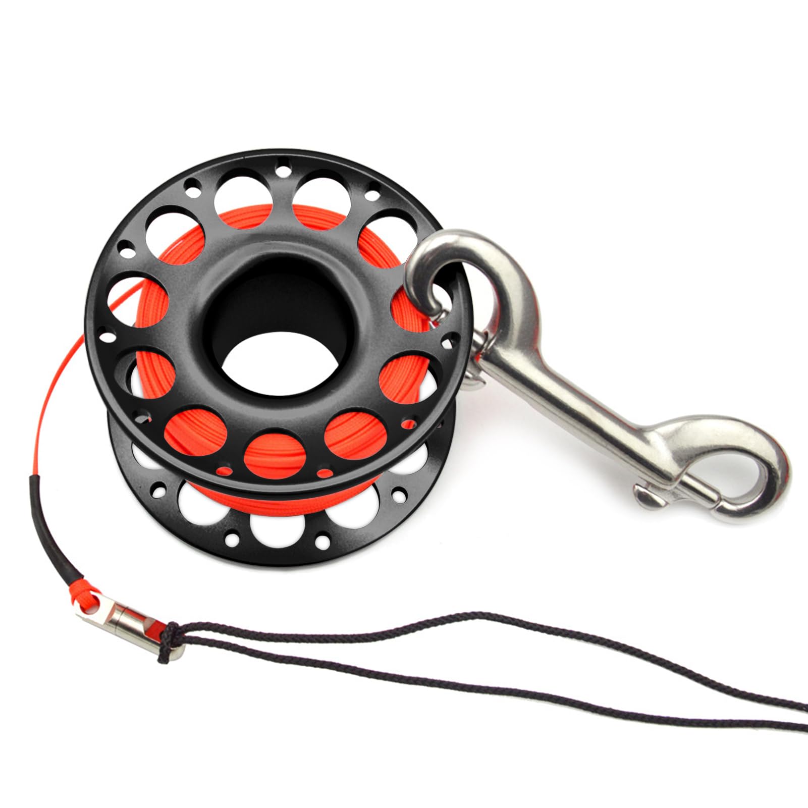 Tauch Fingerspule 30m, Finger Reel Scuba Diving Spool Reel Mini Tauchspule mit doppelköpfig Haken zum Tauchen Zum Tauchen Schnprcheln Unterwasser