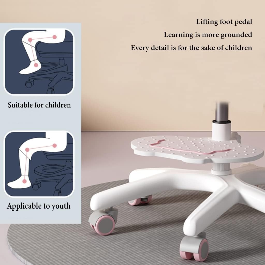 Kids Desk Chair, Armless Ergonomic Study Chair for Boys Girls Mesh Computer Chair with Adjustable Height Swivel Rolling Desk Chair for Teens, for Home School