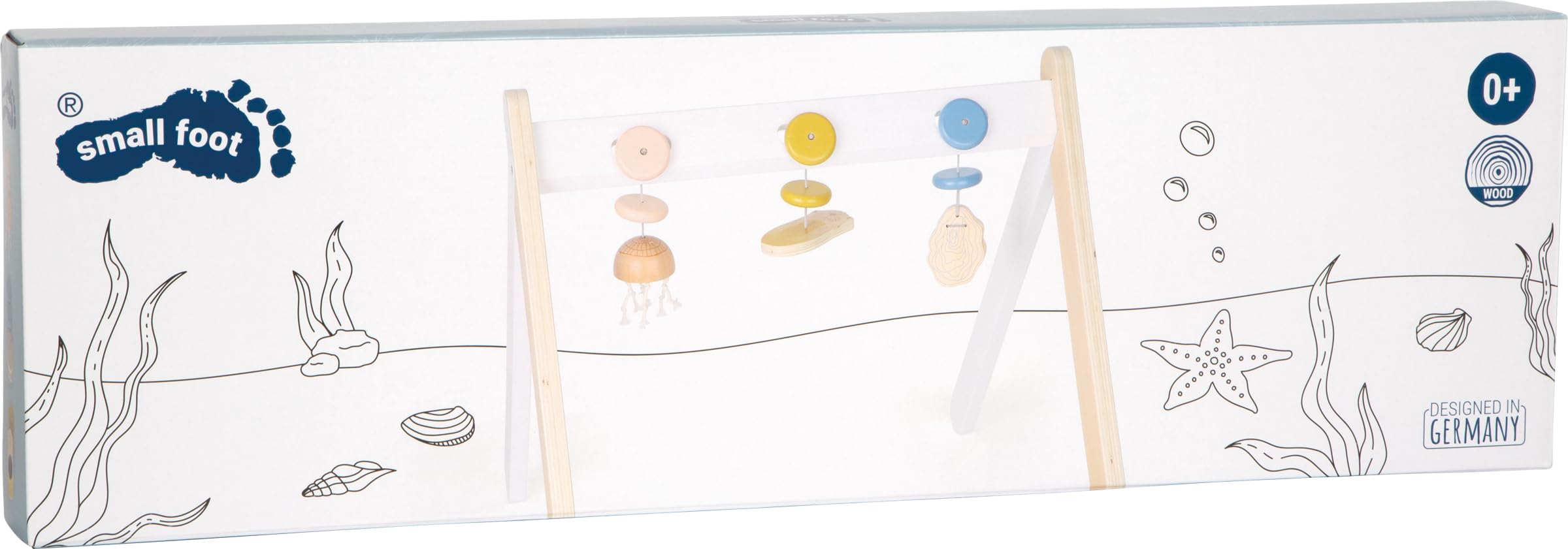 Small Foot Arche de Jeu pour bébé « Seaside » en Bois, Jouet pour la motricité, 12334