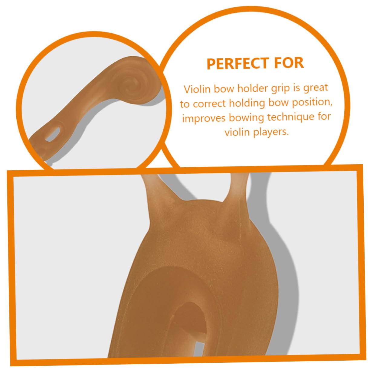 Kisangel Correttore Impugnatura Violino in Silicone Ergonomico per Archi Facile da Montare e Smontare Supporto Didattico per Principianti e Musicisti