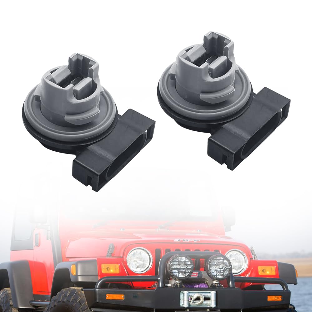 NAJINGTJ Turn Signal Light Sockets Front Parking Bulb Plug Holder Compatible with Wrangler TJ and Unlimited 1997-2006 Cherokee XJ 1999-2001