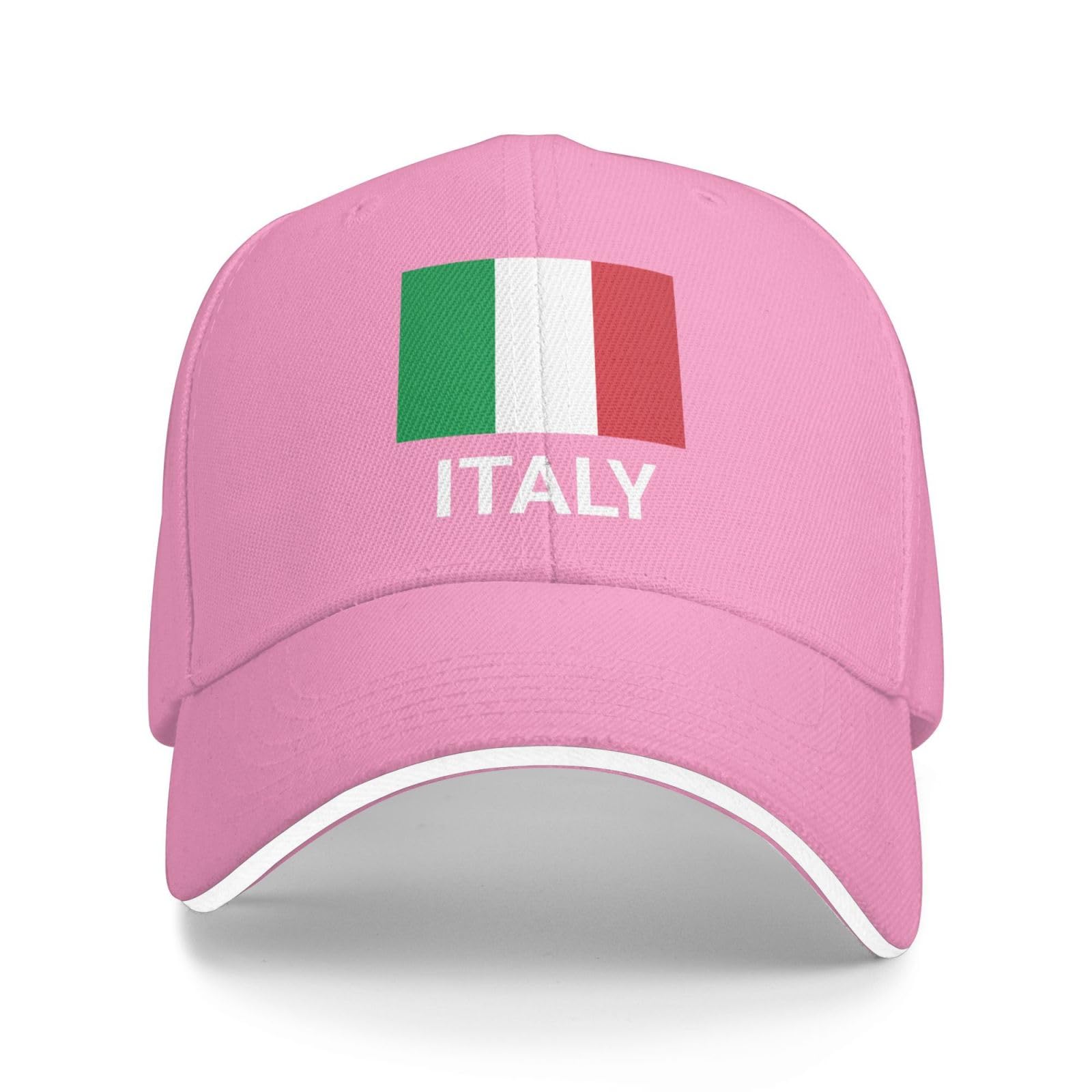 Support Italy Flag Hat Italian Caps for Men Women I Stand with Italy Baseball Cap Trucker Hats Pink