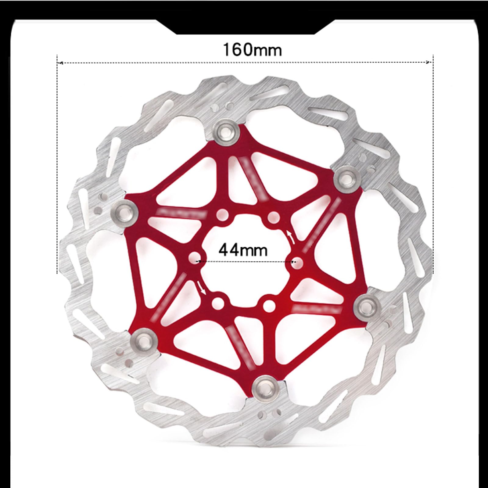 Rotore freno a disco flottante da 2 pezzi 160 mm, rotori freno in acciaio inossidabile con bulloni 12 pezzi