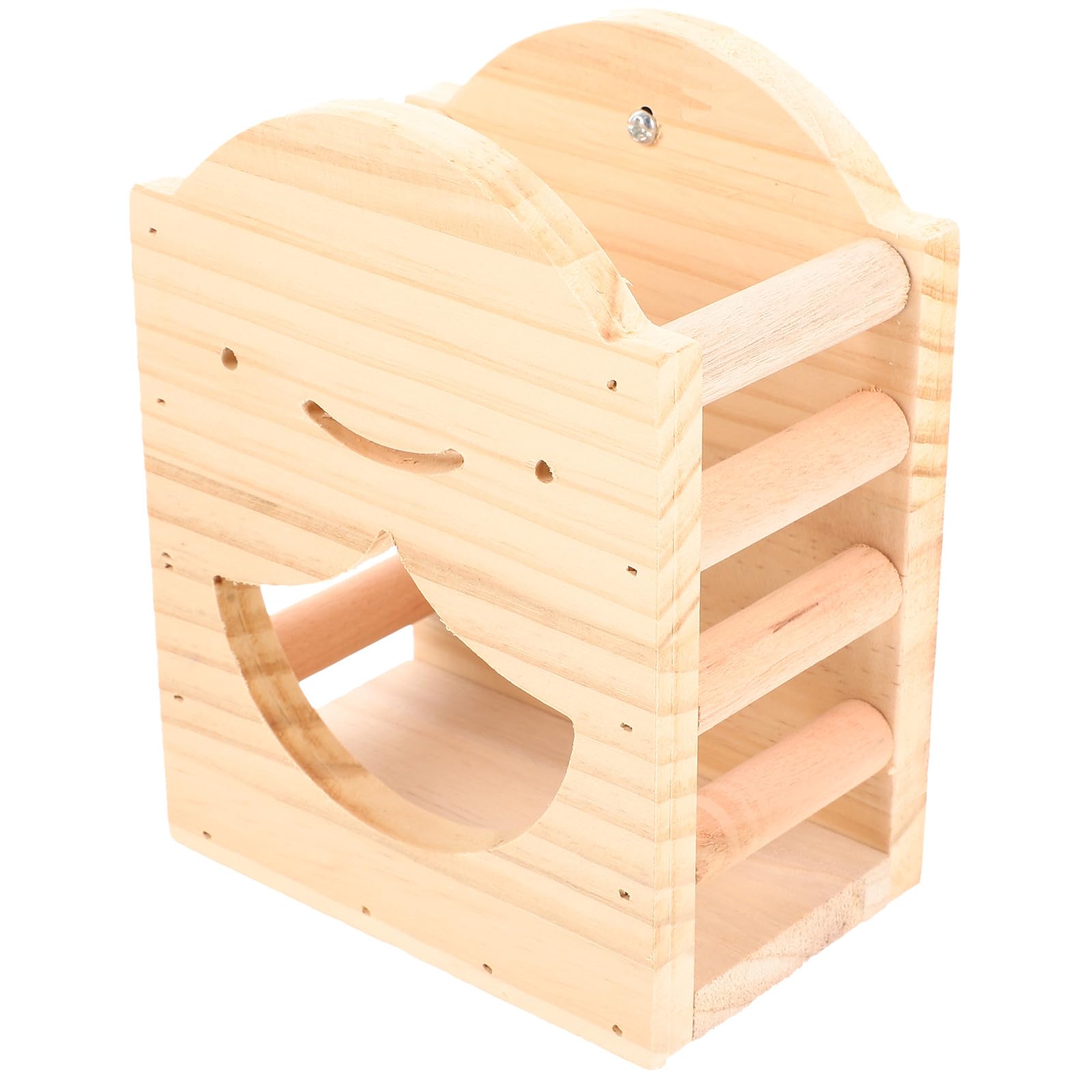 Comedero de madera maciza para la salud de roedores pequeños