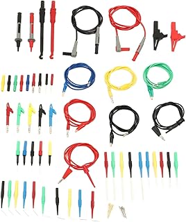 Conjunto de Cabos de Teste de Extensão de Multímetro 62 Peças, Cabos de Teste Eletrônicos para Multímetro P1957 Acessórios de Sonda de Alimentação para Teste de Multímetro