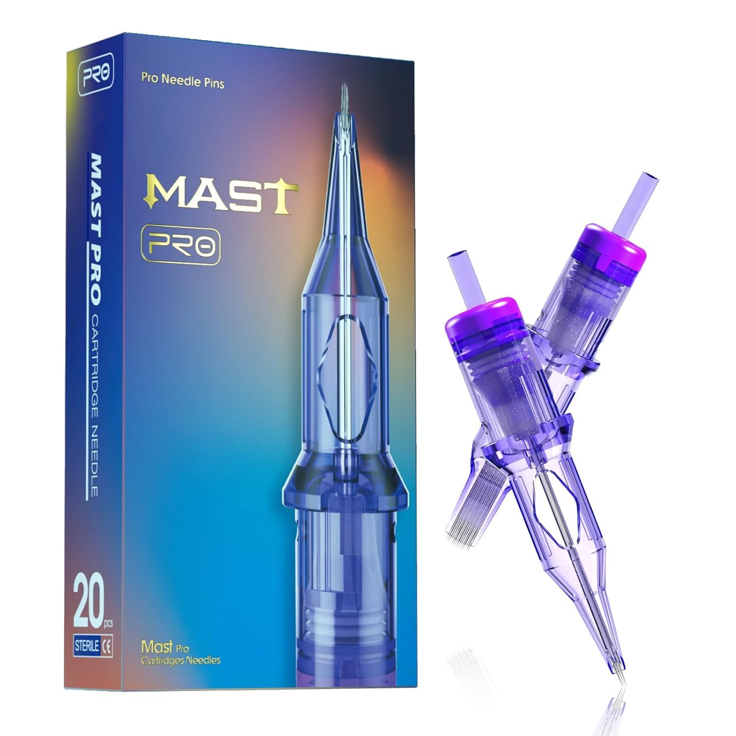 Mast Pro 1005RM Tattoo Cartridge Needles (20Pcs/Box) Disposable Curved Magnum Cartridges Tattoo Needle for Artists & Beginners