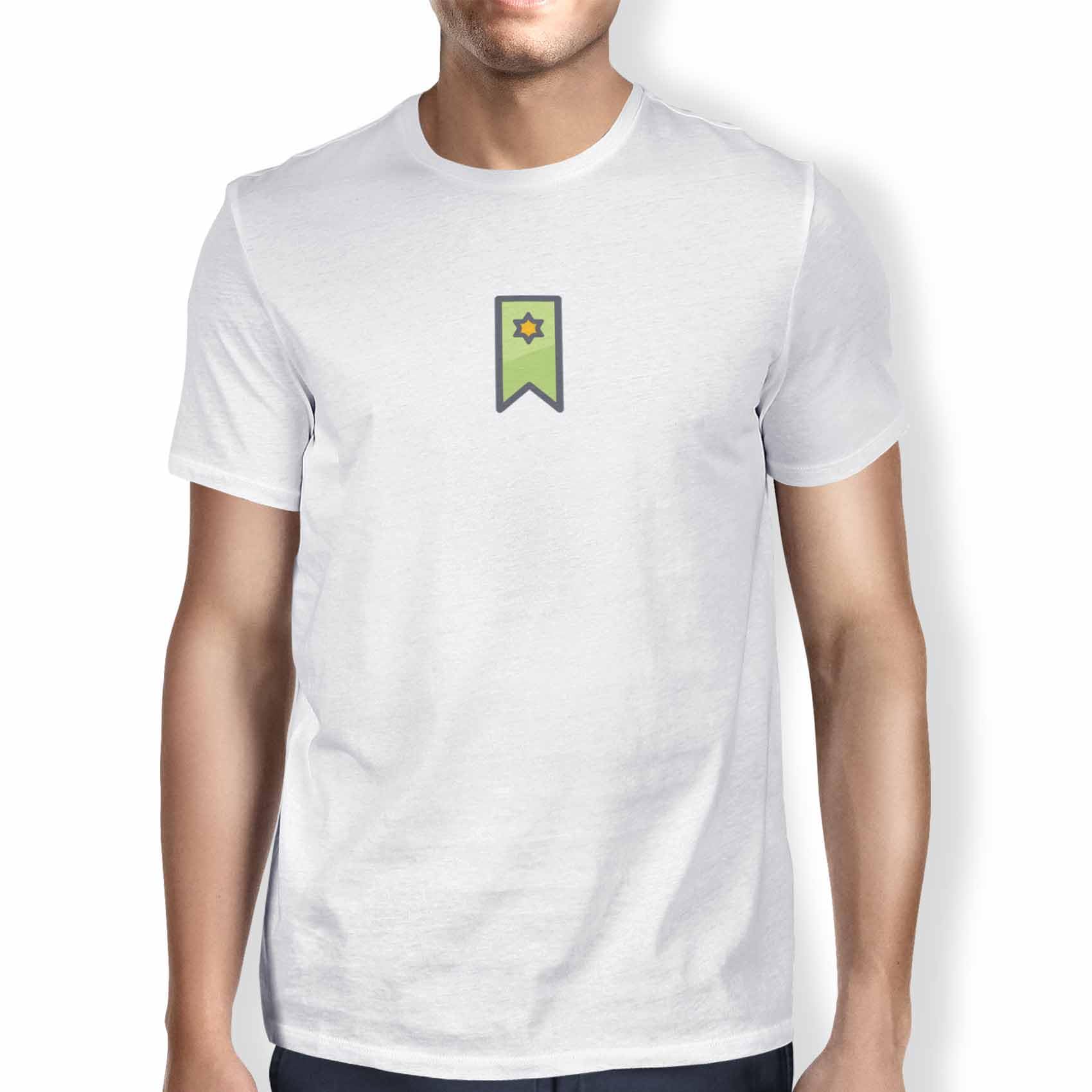 Green Fish Men's White Fdmtsi-104392 T-Shirt, M