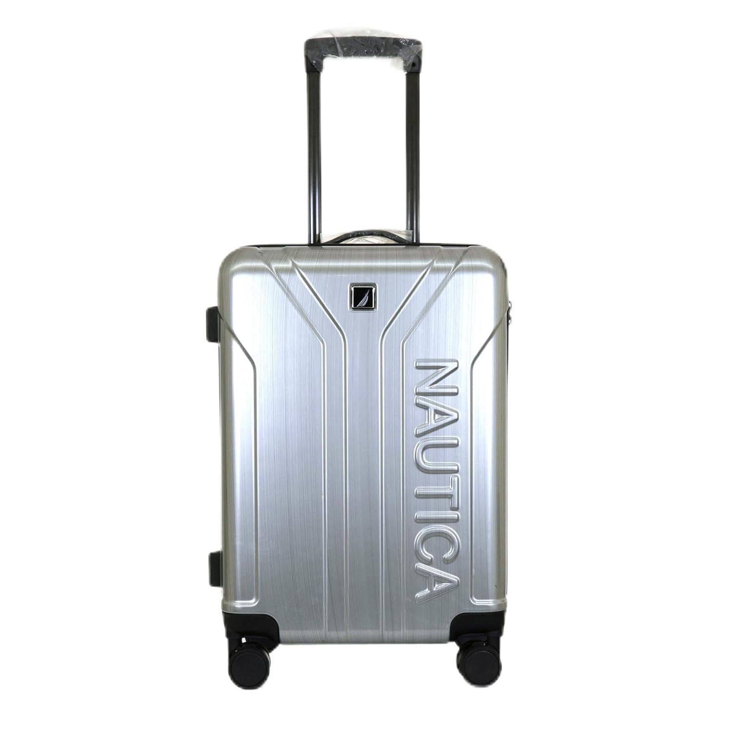 nautica 20" ABS Hard-Sided Unisex Cabin Luggage Trolley | 8-Wheel Spinner, Telescopic Handle | Durable, Secure Combination Lock | Modern Design Travel Suitcase for Men & Women | Silver-picture-44