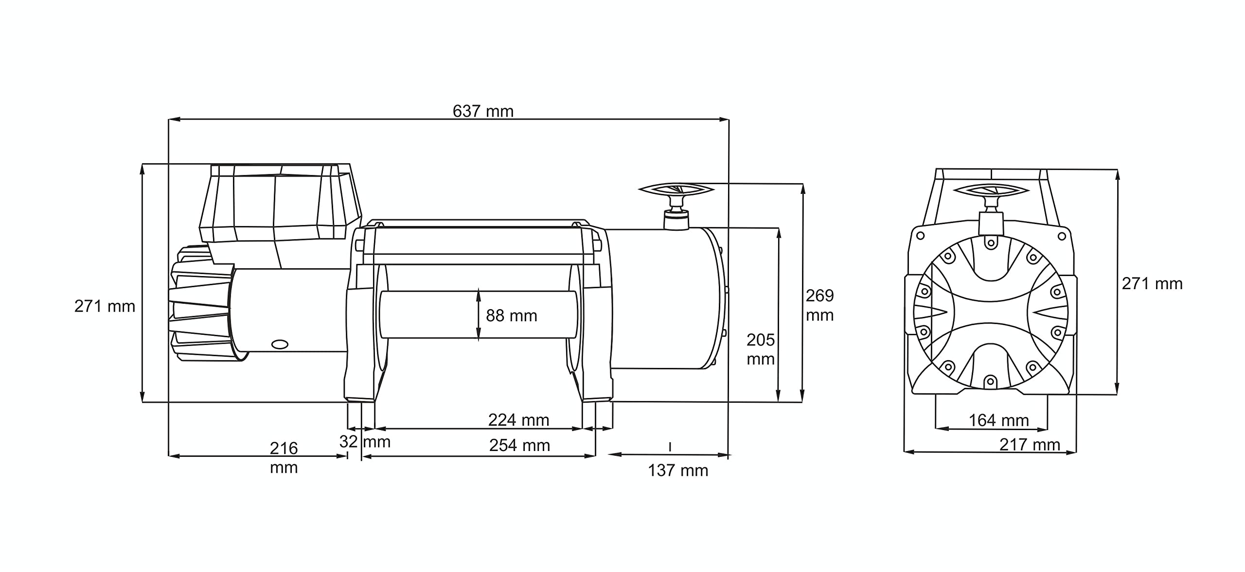 Dragon Winch Cabrestante eléctrico Truck 22000 lbs (9979 kg) 24V con Cuerda de acero 31m para camiones, vehículos comerciales, bomberos | con control remoto inalámbrico y accesorios para Cabestrante