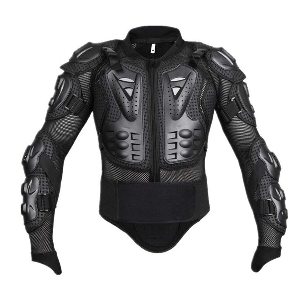 PLOT Motorrad Rüstung Jacke Motocross Mountain Fahrrad Protektoren Jacke Body Protector Schutzkleidung Schutzjacke (L, Schwarz-1)