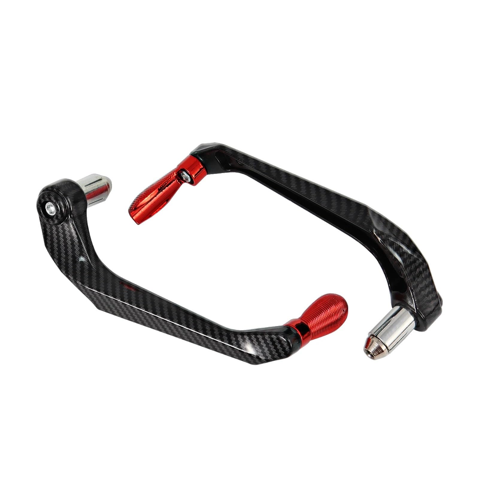 KPLOUNB Motorcycle Brake Protector Motorcycle Handlebar Brake Clutch Lever Hand Guard Protector Gear Modification Accessories Handguard Shield Motorcycle Handguards(A-Carbon-Red)