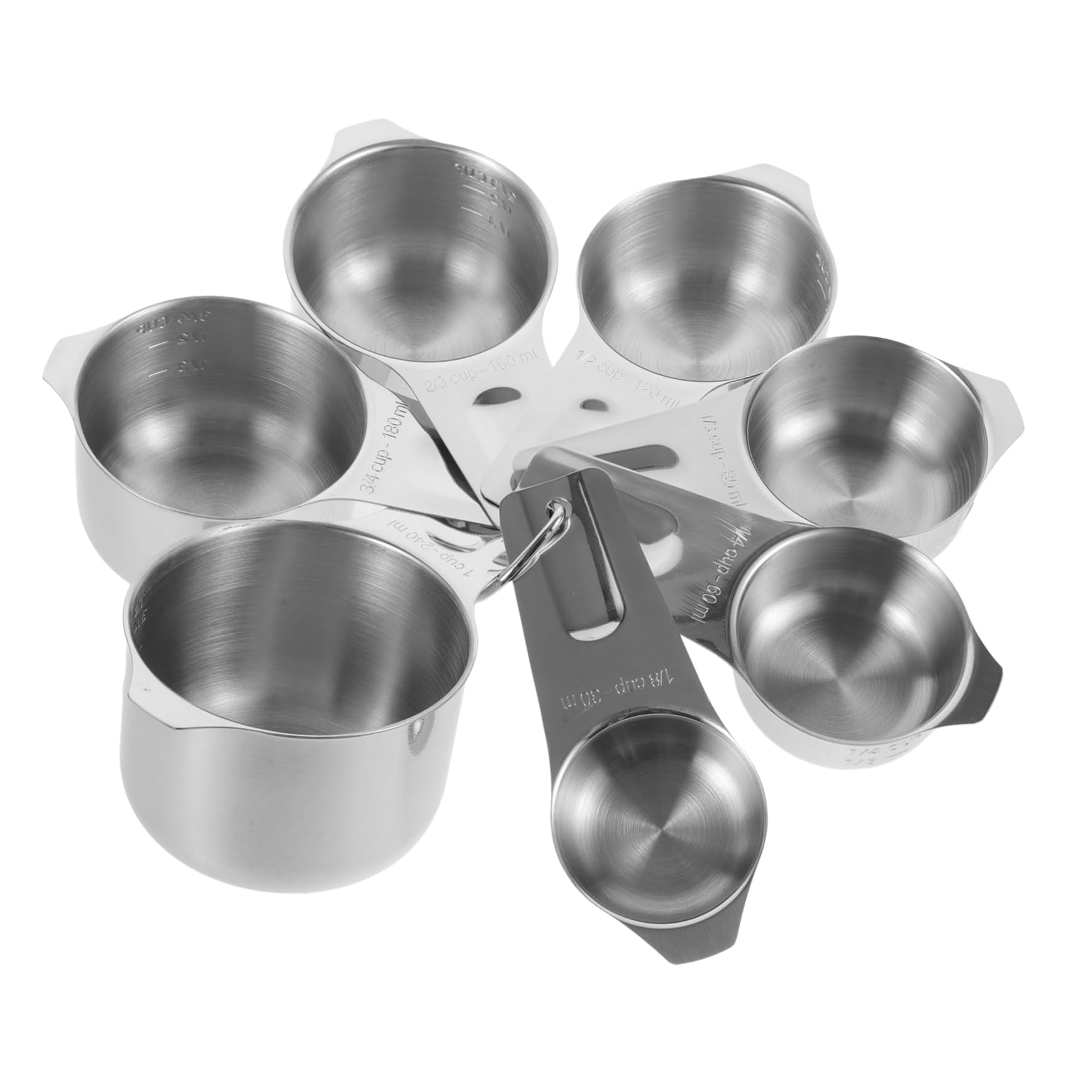 COLLBATH Tazas Medidoras De Acero Inoxidable Con Herramienta De Medición Precisa Para Hornear Para Cocina y Repostería