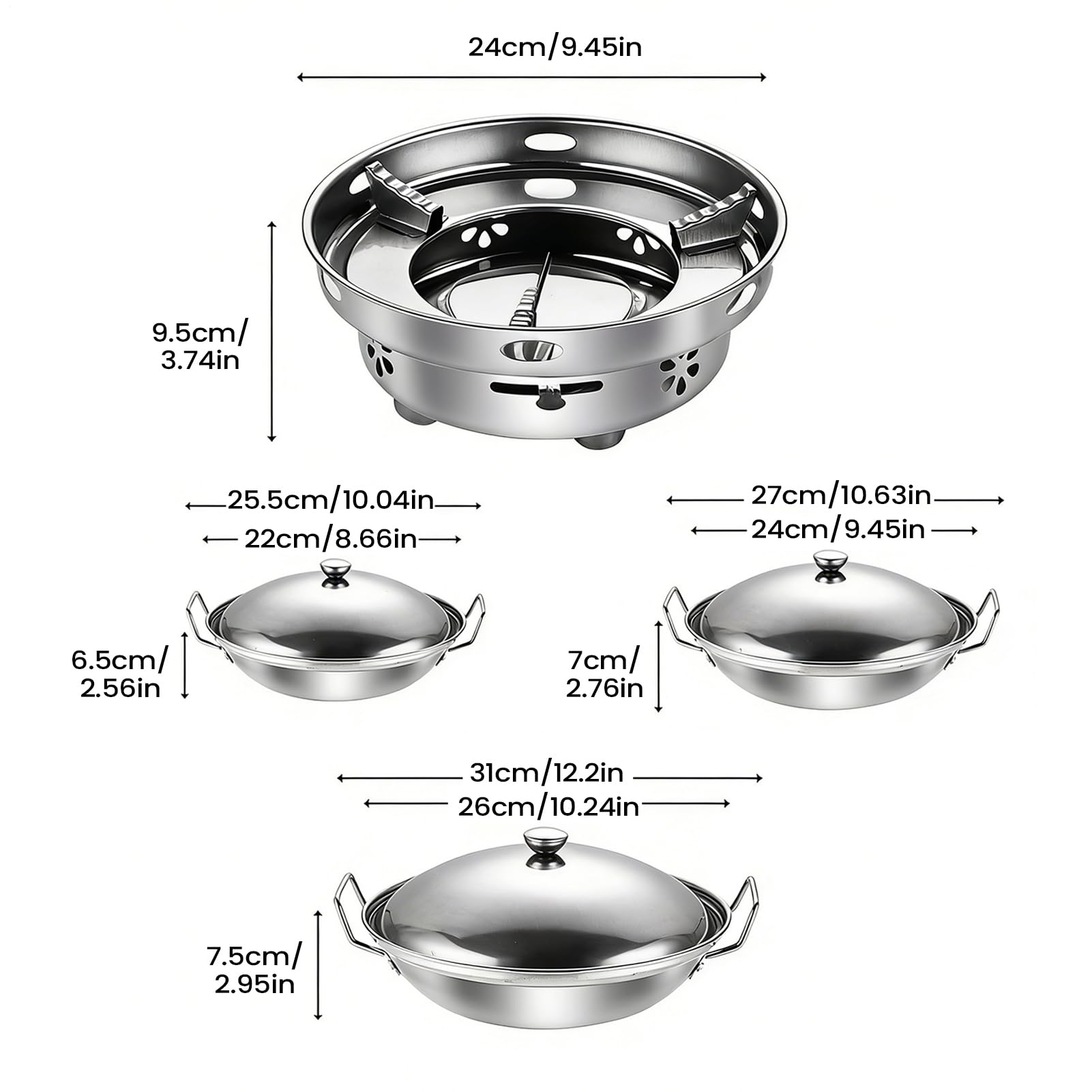 Utensilios De Cocina Para Camping Con Olla Y Utensilios De Acero Inoxidable
